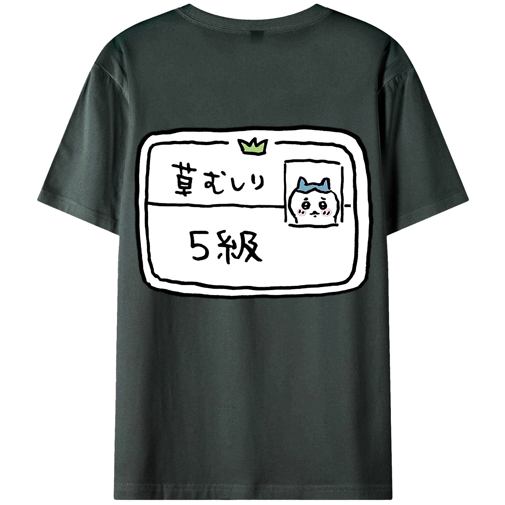 （画像用） ちいかわ ハチワレ Chii-kawa hachiware 綿100％ メンズ半袖Tシャツ（バックプリント） 通気性